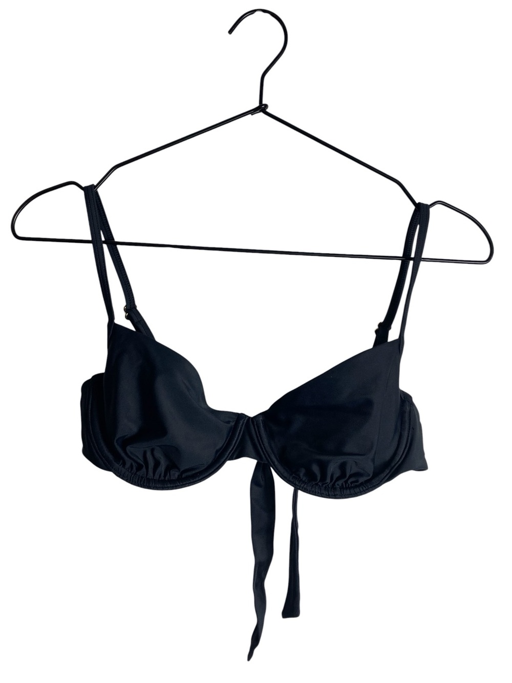 Quince Underwire Bikini Top Ruched Demi Cup Supportive Swim Top